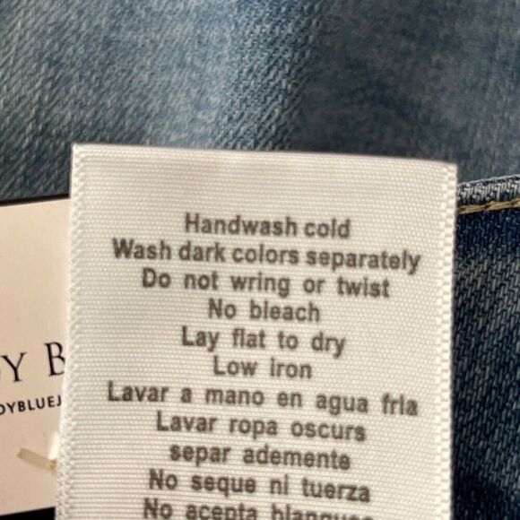 NWT JUDY BLUE Jeans Size 22 W Button Fly High Waist Raw Hem Skinny Light Wash - Picture 12 of 12